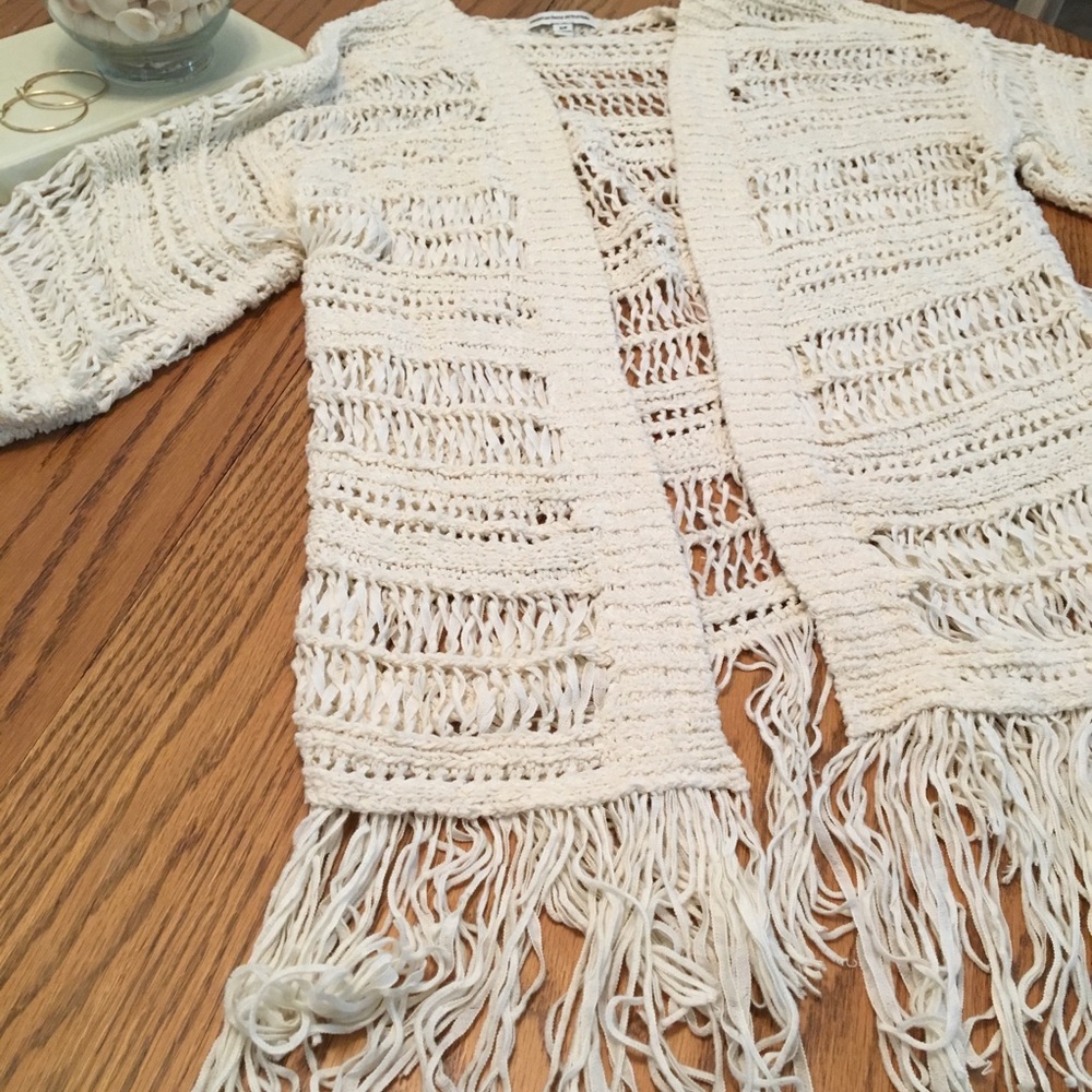 Knit kimono